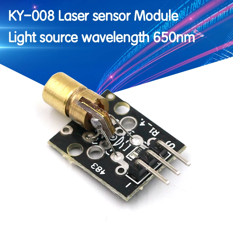 KY-008 650nm Laser sensor Module 6mm 5V 5mW Red Laser Dot Diode Copper Head for Arduino Top Merken Winkel